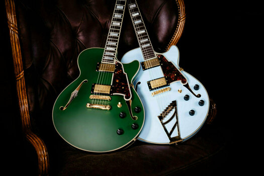 Semi-Acoustic Guitar D'Angelico Deluxe SS Stop-bar Matte Emerald - 6