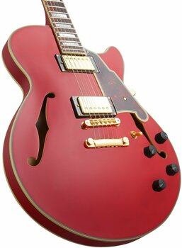 Semi-Acoustic Guitar D'Angelico Deluxe SS Stop-bar Matte Cherry - 2