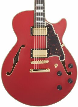 Semi-Acoustic Guitar D'Angelico Deluxe SS Stop-bar Matte Cherry - 3