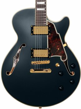 Semi-akoestische gitaar D'Angelico Deluxe SS Stop-bar Matte Midnight - 3