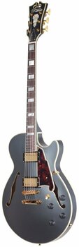 Guitare semi-acoustique D'Angelico Deluxe SS Stop-bar Matte Midnight - 4