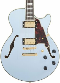 Semi-Acoustic Guitar D'Angelico Deluxe SS Stop-bar Matte Powder Blue - 3