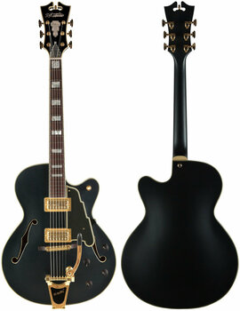 Semi-Acoustic Guitar D'Angelico Deluxe 175 Matte Midnight - 3