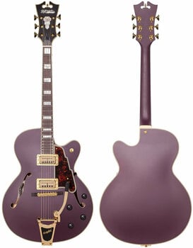 Halvakustisk guitar D'Angelico Deluxe 175 Matte Plum - 5