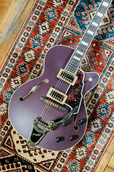 Semi-akoestische gitaar D'Angelico Deluxe 175 Matte Plum - 6