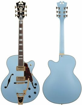 Guitare semi-acoustique D'Angelico Deluxe 175 Matte Powder Blue Guitare semi-acoustique - 5