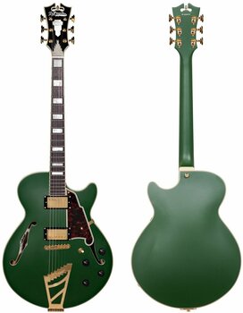 Semi-Acoustic Guitar D'Angelico Deluxe SS Stairstep Matte Emerald - 5