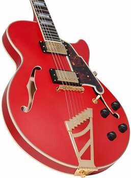 Semi-Acoustic Guitar D'Angelico Deluxe SS Stairstep Matte Cherry - 2