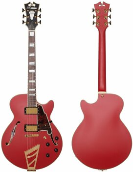 Guitare semi-acoustique D'Angelico Deluxe SS Stairstep Matte Cherry - 4