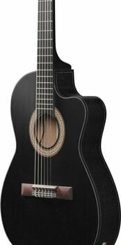 Classical Guitar with Preamp Ibanez GA5MHTCE-WK Weathered Black, Open Pore - 8