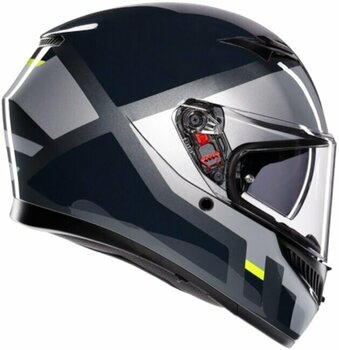 Helmet AGV K3 Shade Grey/Yellow Fluo S Helmet - 6