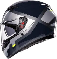 Čelada AGV K3 Shade Grey/Yellow Fluo L Čelada - 2