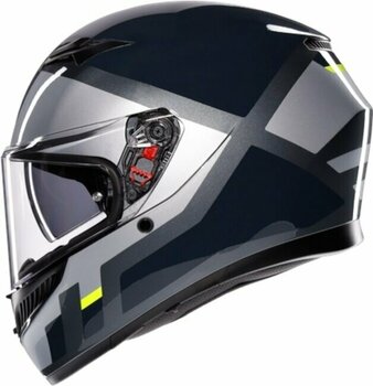 Helmet AGV K3 Shade Grey/Yellow Fluo L Helmet - 3