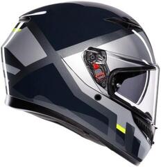 Čelada AGV K3 Shade Grey/Yellow Fluo L Čelada - 5