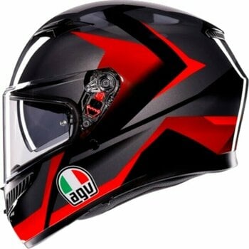 Bukósisak AGV K3 Striga Black/Grey/Red XS Bukósisak - 3