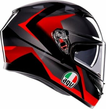 Přilba AGV K3 Striga Black/Grey/Red S Přilba - 6