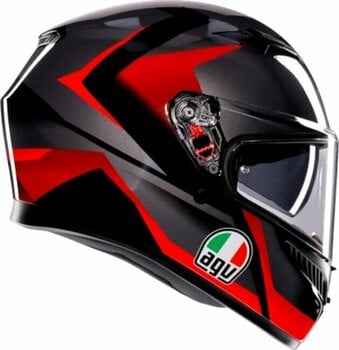 Helm AGV K3 Striga Black/Grey/Red M Helm - 6