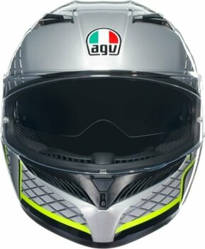 Каска AGV K3 Fortify Grey/Black/Yellow Fluo XS Каска - 2