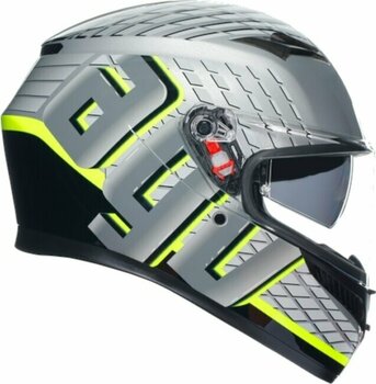 Helm AGV K3 Fortify Grey/Black/Yellow Fluo XS Helm - 6