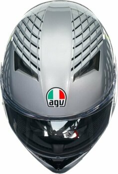 Helm AGV K3 Fortify Grey/Black/Yellow Fluo XS Helm - 7