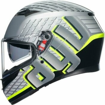Helmet AGV K3 Fortify Grey/Black/Yellow Fluo M Helmet - 3