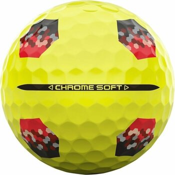 Нова топка за голф Callaway Chrome Soft 2024 Yellow Golf Balls TruTrack - 4