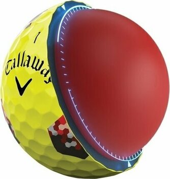 Piłka golfowa Callaway Chrome Soft 2024 Yellow Golf Balls TruTrack - 6