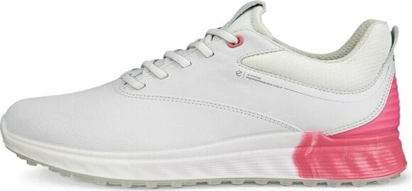 Chaussures de golf pour femmes Ecco S-Three Womens Golf Shoes White/Bubblegum 37 - 2