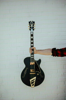 Halvakustisk gitarr D'Angelico Deluxe SS Stairstep Matte Midnight - 5