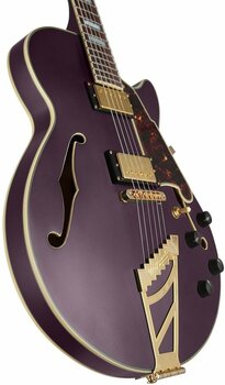 Chitarra Semiacustica D'Angelico Deluxe SS Stairstep Matte Plum - 2