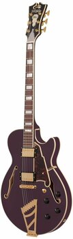 Semi-Acoustic Guitar D'Angelico Deluxe SS Stairstep Matte Plum - 4