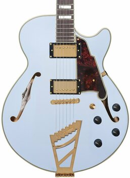 Semi-Acoustic Guitar D'Angelico Deluxe SS Stairstep Matte Powder Blue - 3