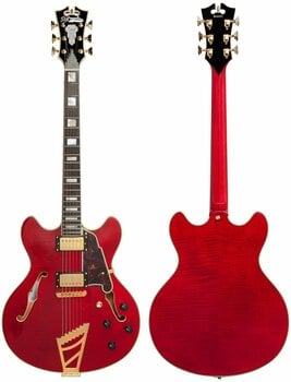 Guitare semi-acoustique D'Angelico Excel DC Stairstep Cherry - 5