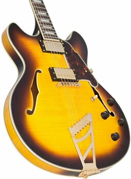 Halvakustisk gitarr D'Angelico Excel DC Stairstep Vintage Sunburst - 2