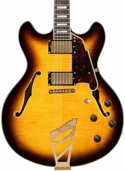 Halvakustisk gitarr D'Angelico Excel DC Stairstep Vintage Sunburst - 3