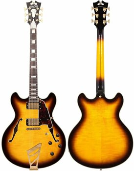 Halvakustisk gitarr D'Angelico Excel DC Stairstep Vintage Sunburst - 5