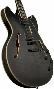 Guitare semi-acoustique D'Angelico Excel DC Stop-bar Grey Black - 2
