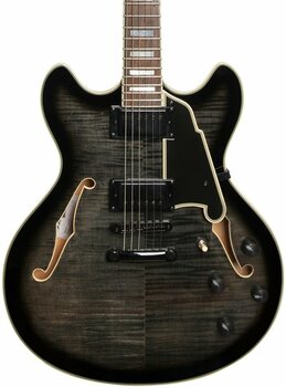 Guitare semi-acoustique D'Angelico Excel DC Stop-bar Grey Black - 3