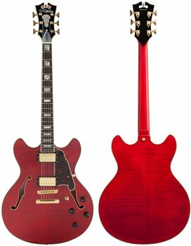 Jazz gitara D'Angelico Excel DC Stop-bar Cherry - 5