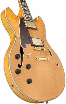 Halvakustisk gitarr D'Angelico Excel DC Stop-bar Lefty Natural-Tint - 2