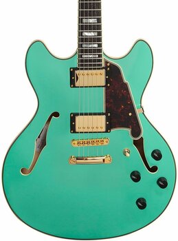 Guitare semi-acoustique D'Angelico Excel DC Stop-bar Surf Green - 5