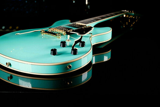 Guitare semi-acoustique D'Angelico Excel DC Stop-bar Surf Green - 6