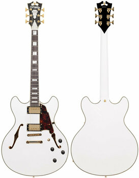 Gitara semi-akustyczna D'Angelico Excel DC Stop-bar White - 3