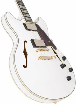 Gitara semi-akustyczna D'Angelico Excel DC Stop-bar White - 6