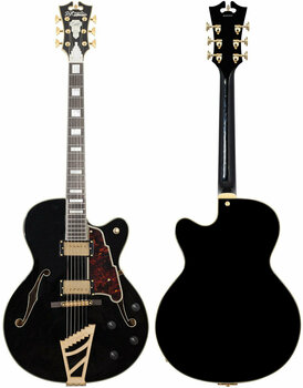 Halvakustisk gitarr D'Angelico Excel DH Black - 3