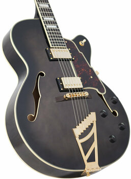 Halbresonanz-Gitarre D'Angelico Excel DH Grey Gold Hardware Black - 5