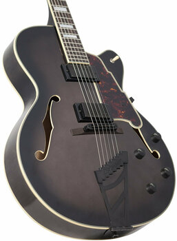 Halbresonanz-Gitarre D'Angelico Excel DH Grey Black Hardware Black - 5