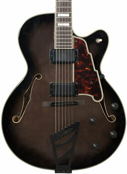 Halbresonanz-Gitarre D'Angelico Excel DH Grey Black Hardware Black - 6