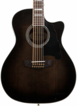 12-snarige elektrisch-akoestische gitaar D'Angelico Excel Fulton Grey Black - 3