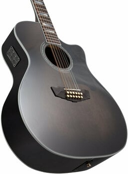 12-string Acoustic-electric Guitar D'Angelico Excel Fulton Grey Black - 5